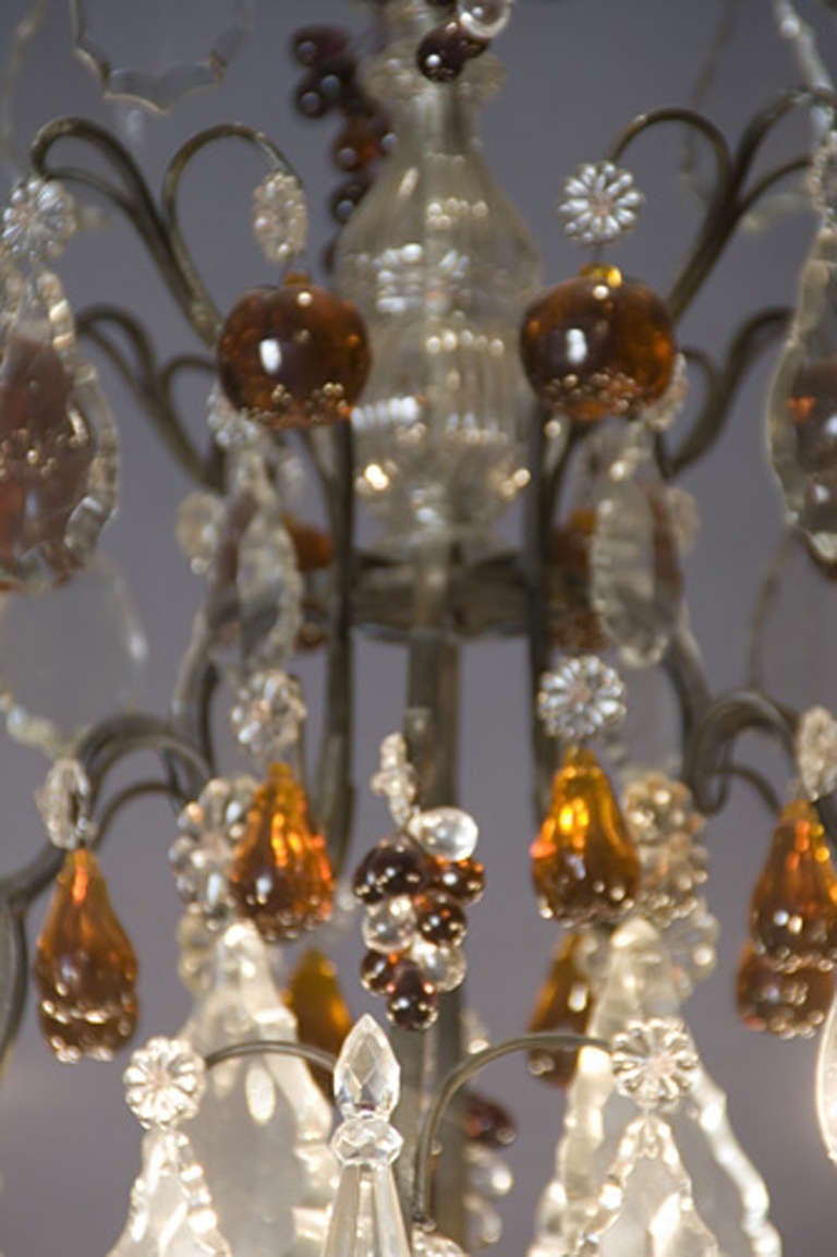 French 19th c. Fruit chandelier