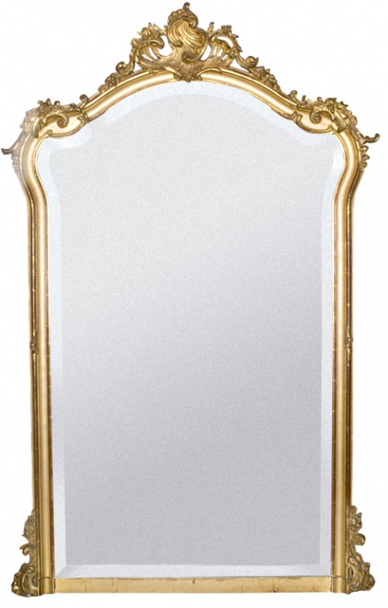 19th c. Rococo Louis Quinze gold gilded mirror