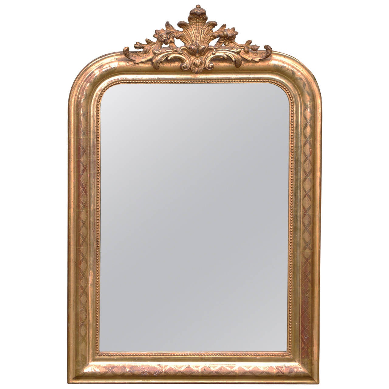 19th Century French Gold Gilded Mirror at 1stDibs