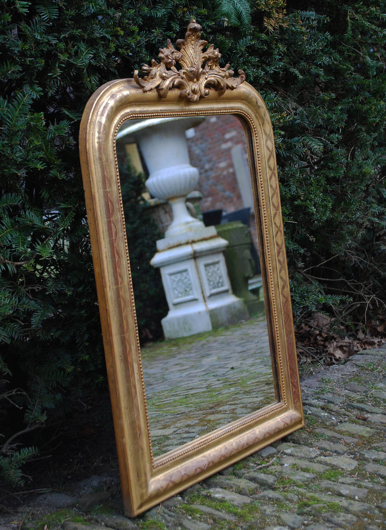 19th Century French Gold Gilded Mirror at 1stDibs