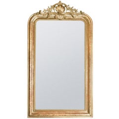 19th c. shell crown French mirror