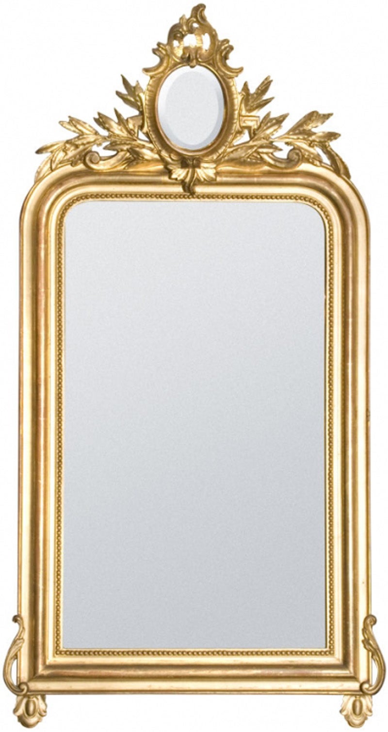 19th Century Gold Gilded Baroque French Mirror