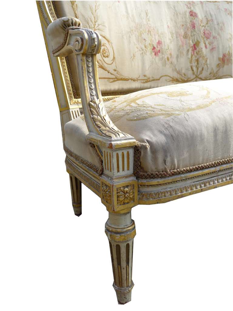 French 19th Century Louis Seize Sofa, Haute Époque