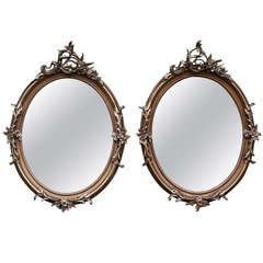Antique Set of 2 19th c. French Rococo Mirrors