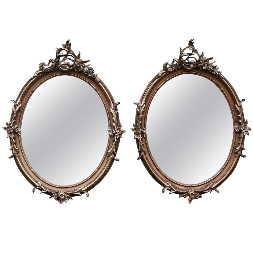 Set of 2 19th c. French Rococo Mirrors