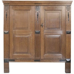 18 th c. Dutch Renaissance Oakwood Cabinet