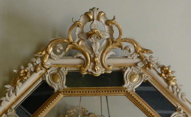 19th Century Gold Gilded Octangular Baroque Mirror 1