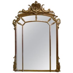 Vintage 19th C. Gold Gilded Louis XV Mirror