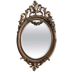 19th Century French Oval Mirror