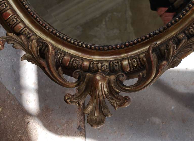 19th Century French Oval Mirror 2