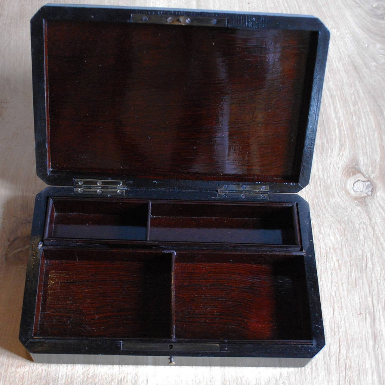 French 19th Century Rosewood Tortoise Shell Jewelry Box
