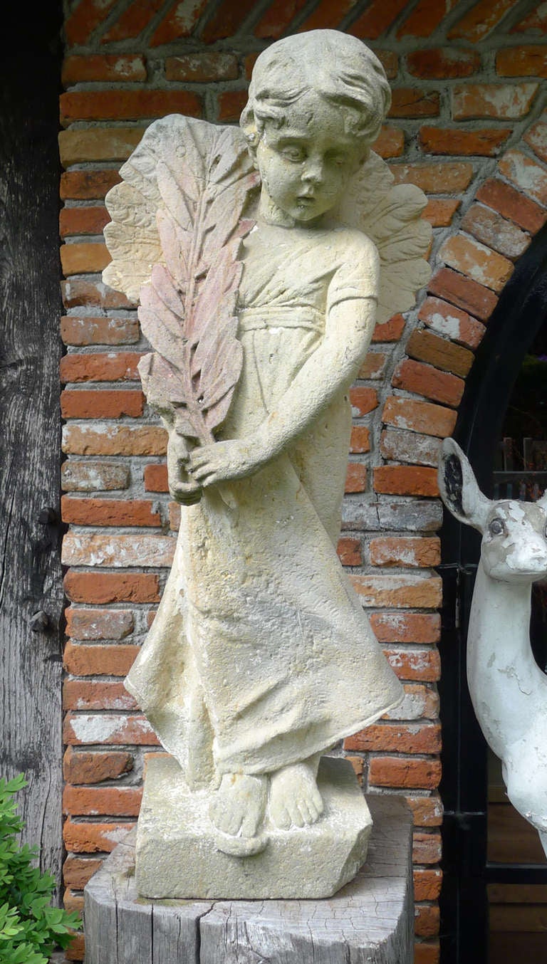 19th Century Sandstone Angel