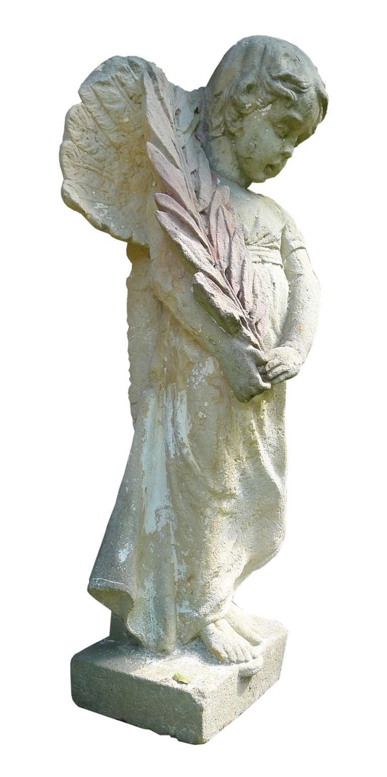 French 19th Century Sandstone Angel