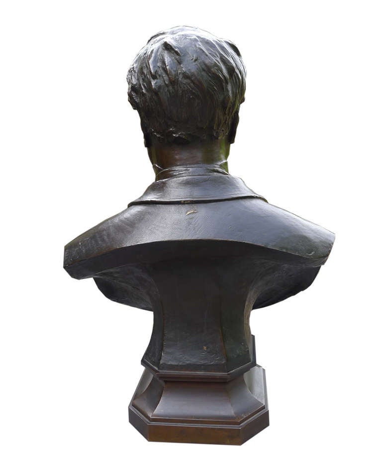 19th Century Brass Bust of Rispal 1