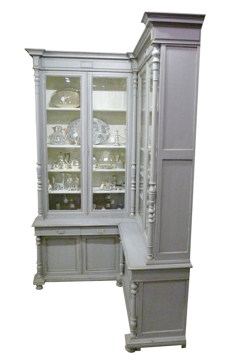glass library cabinet