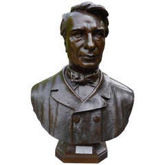 19th Century Brass Bust of Rispal 3