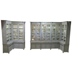 Vintage Large Three-Piece Library Cabinet