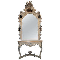 19th Century Venetian Console Table with Mirror 9