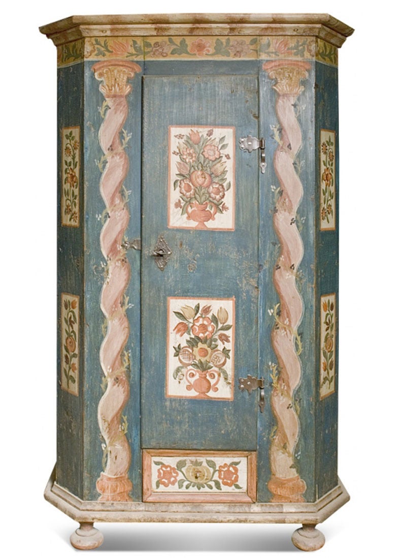 19th Century Hand-Painted Cabinet