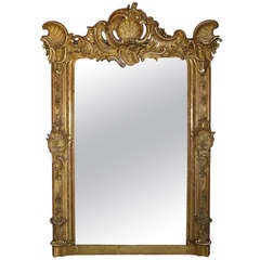 19th Extraordinary Century Baroque Mirror Rich Carvings