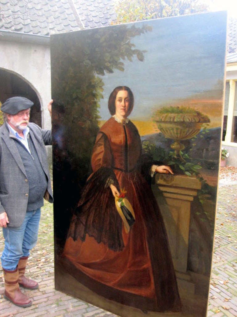 Large 19th Century Victorian Painting In Good Condition In Casteren, NL