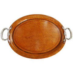 Antique 20th Century Birds Eye Maple Wood Serving Tray