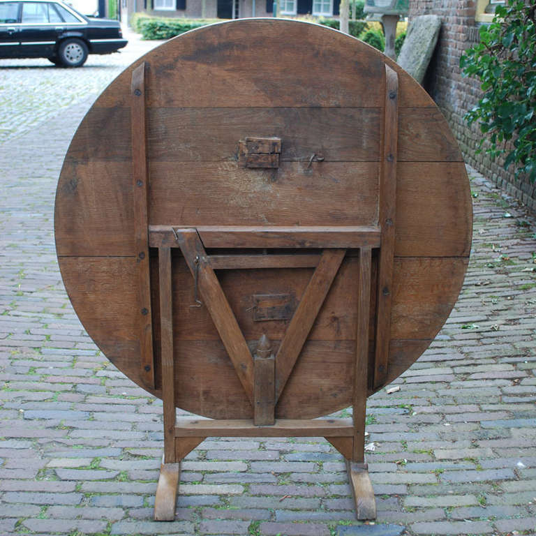 French 19th Century Oakwood Vigneron or Wine Table