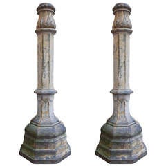 Pair of 19th Century Cast Iron Pillars
