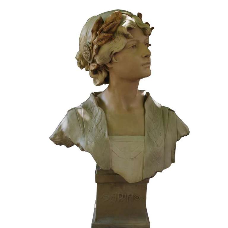 French 20th Century Art Nouveau Bust, After H.L. Blasche