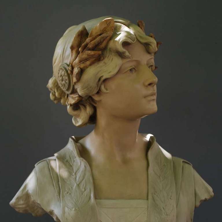 20th Century Art Nouveau Bust, After H.L. Blasche In Excellent Condition In Casteren, NL