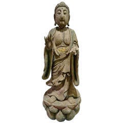 19th Century Wooden Buddha Statue 2