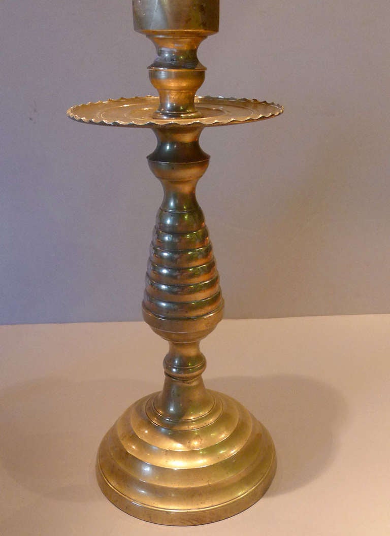 Pair of 19th Century Copper Candleholders For Sale 1