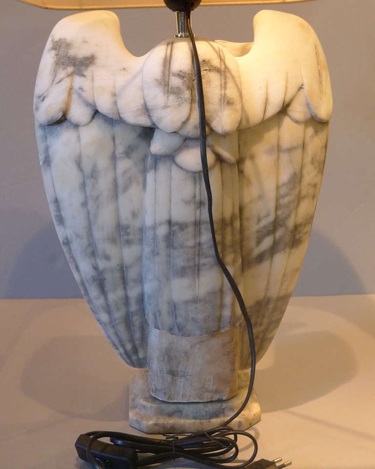 20th Century Art Deco Eagle Marble Lamp 2