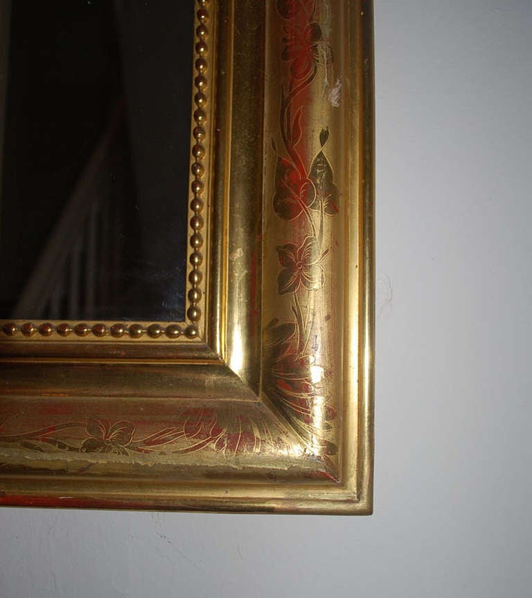 Antique 19th Century Large Gold Gilded Baroque Louis Philippe Mirror 5