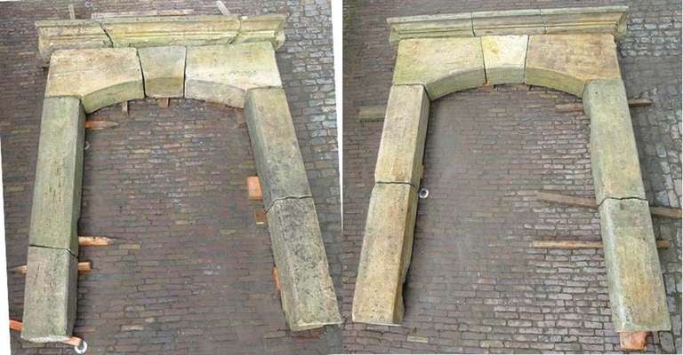 Huge pair of sandstone portals. These were made in Austria, Habsburg. They are made of sandstone, circa 1700-1750.