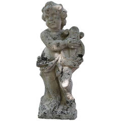 20th Century Sculpted Sandstone Putti 11