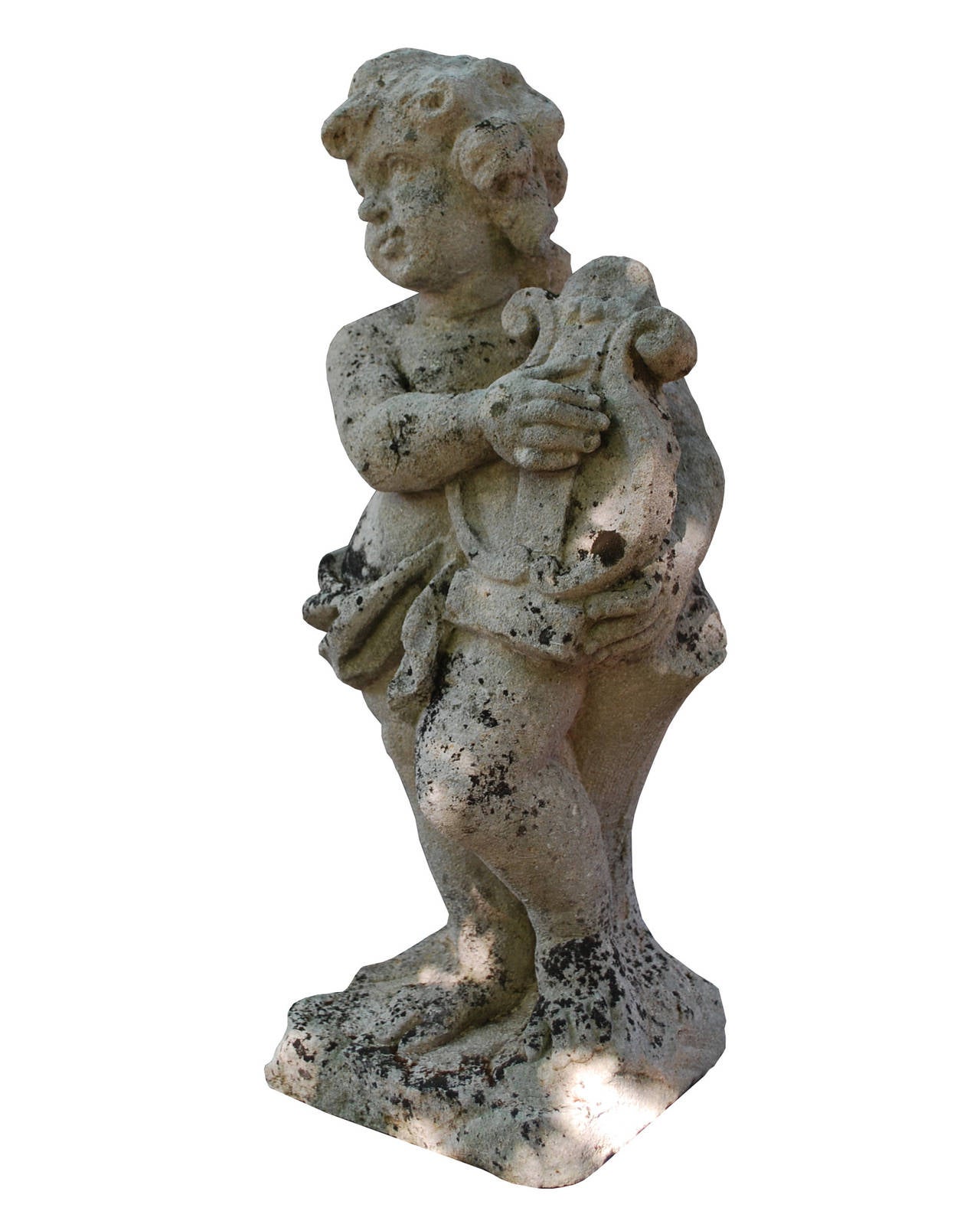 20th century sculpted sandstone putti.
Originates Italy, dating, circa 1920.
