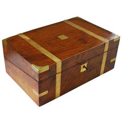 Antique 19th Century Mahogany with Brass Writing Box