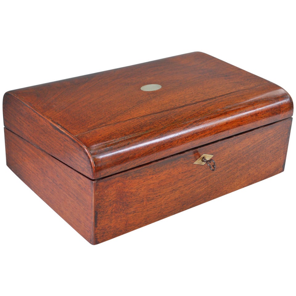 19th Century Mahogany Writing Box For Sale