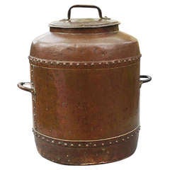 17th C Large Copper Container