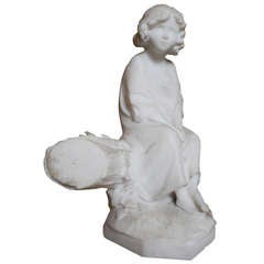 Vintage 20th c. Marble Statue by G. Pugi