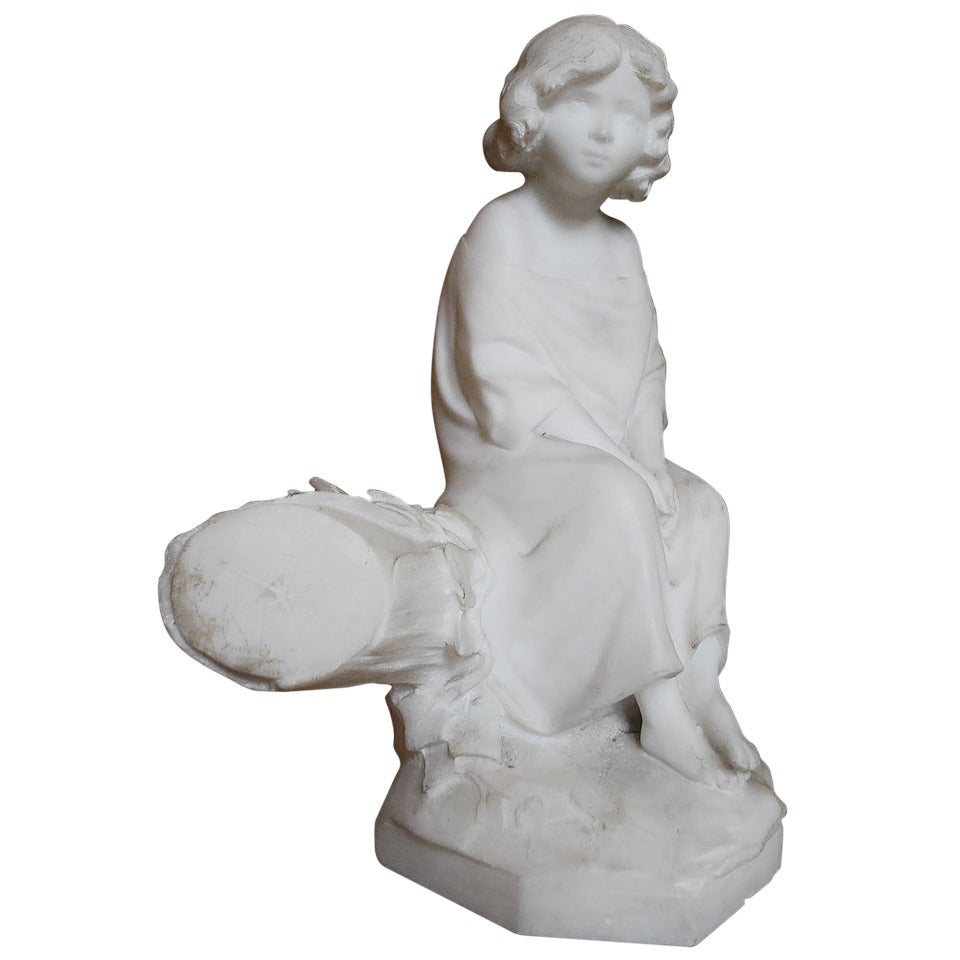 20th c. Marble Statue by G. Pugi