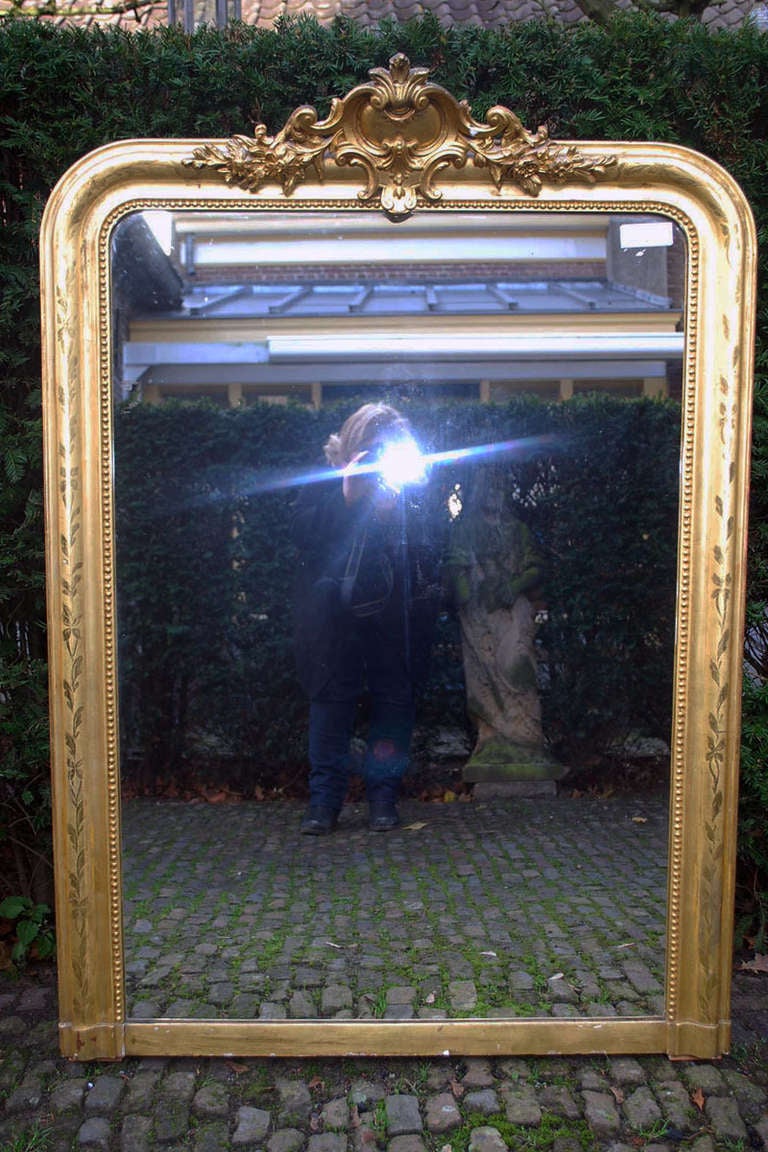 19th Century Gold Gilded Baroque Mirror