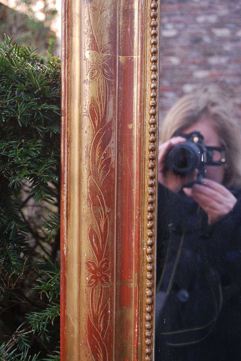 Large 19th Century Gold Gilded Mirror In Good Condition In Casteren, NL