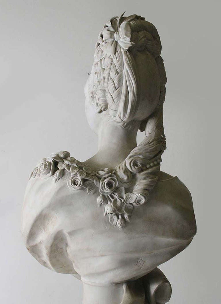 19th Century 19th c. Porcelain Statue Marie Antoinette by Vavasseur (Sevres)