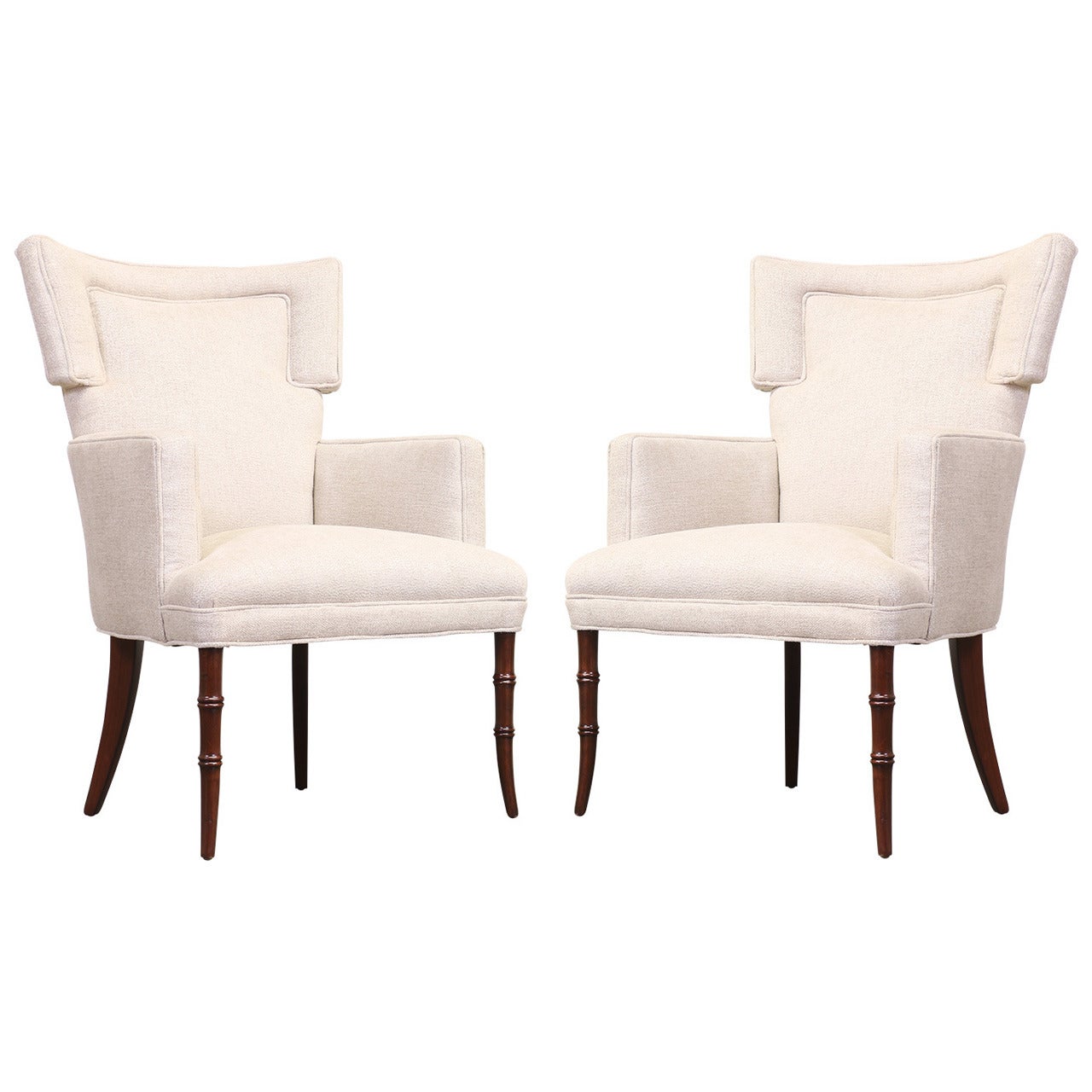 Wing Back Easy Chairs Attributed to T.H. RobsjohnGibbings at 1stDibs