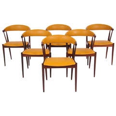 Johannes Andersen Danish Modern Rosewood Dining Chairs Model BA113