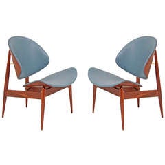 Kodawood Vintage “Clam Shell” Chairs by Seymour James Wiener