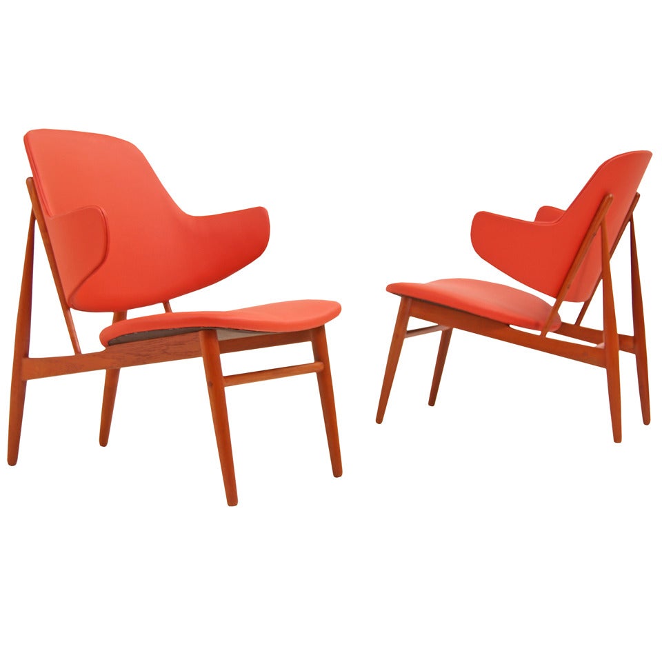 Danish Modern Teak “Penguin Chairs” by IB Kofod Larsen