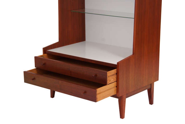 American Glenn of California Walnut Display Bookshelf by Kipp Stewart